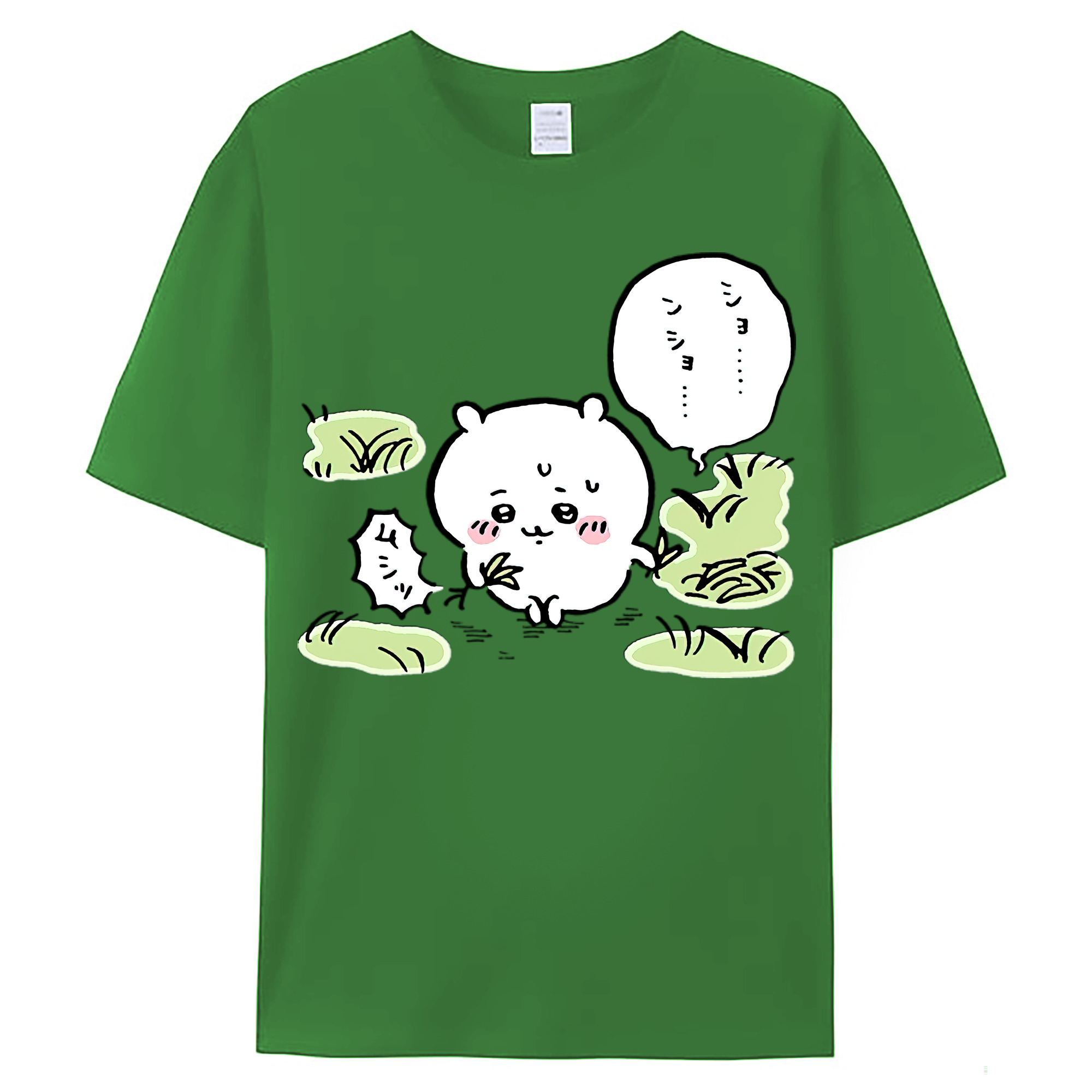 （画像用） ちいかわ ちいかわ Chii-kawa chiikawa レディースカジュアルプリントTシャツ（綿100％）